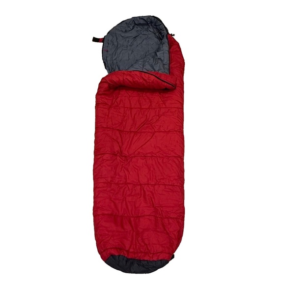 Kelty Mistral Sleeping Bag: 20F Synthetic Regular Right Zip Red/Gray VGC; in bag - Picture 1 of 11